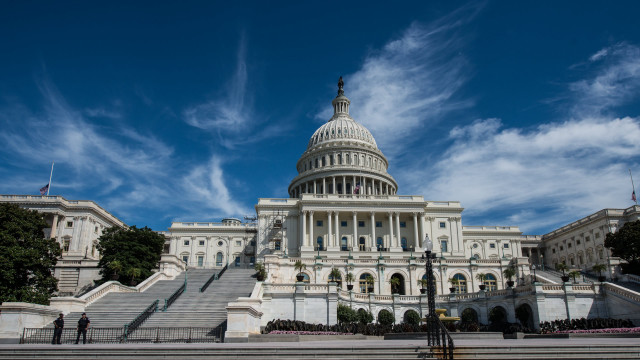 Large building steps sky clouds free wallpaper - medium preview image