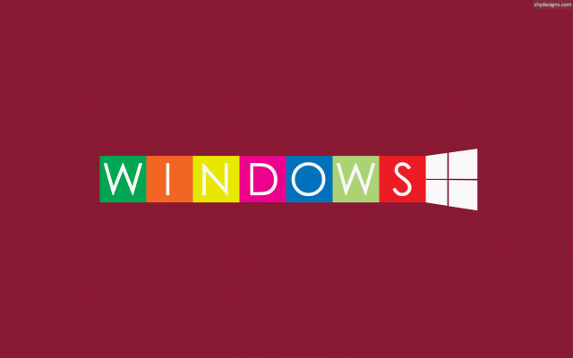 Colorful windows letters red white free wallpaper - medium preview image