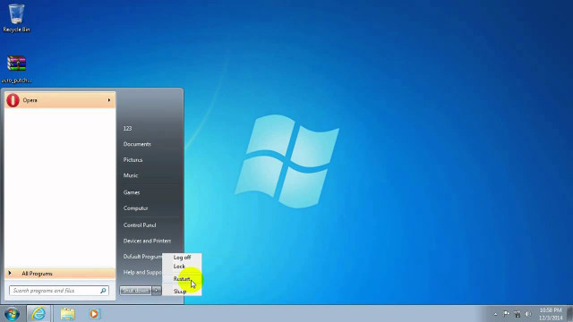 Desktop computer blue background white free wallpaper - medium preview image
