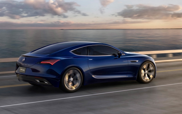 Blue sports car ocean sunset #2 free wallpaper - medium preview image