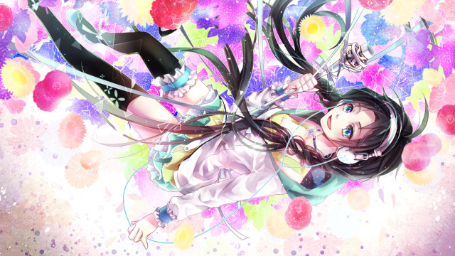 Alice prin flying anime flowers free wallpaper - medium preview image