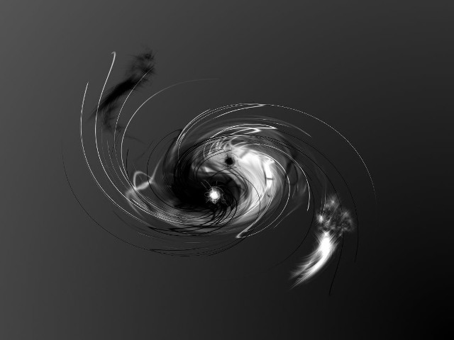 Spiral smoke black white background free wallpaper - medium preview image