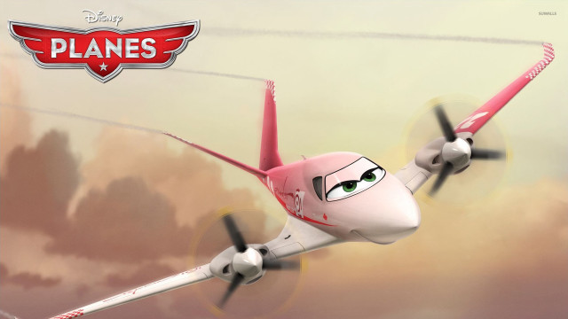 Cartoon airplane cloudy sky disney free wallpaper - medium preview image