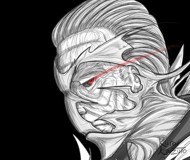 Man red eye black background #2 free wallpaper - medium preview image