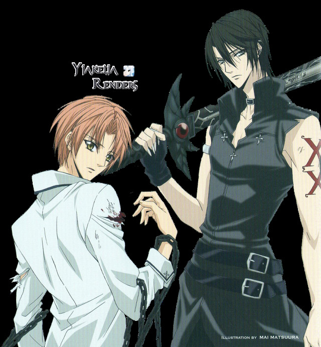 Anime characters swords knives duel free wallpaper - medium preview image