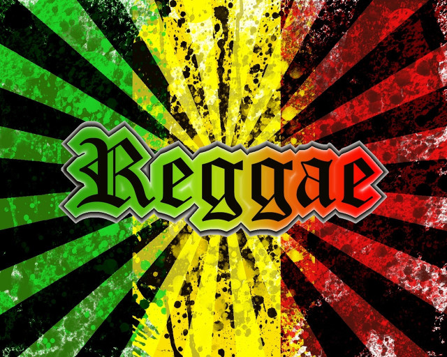 Reggae flag grungy background sunburst free wallpaper - medium preview image
