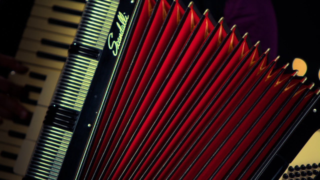 Red accordion closeup person yellow free wallpaper - medium preview image