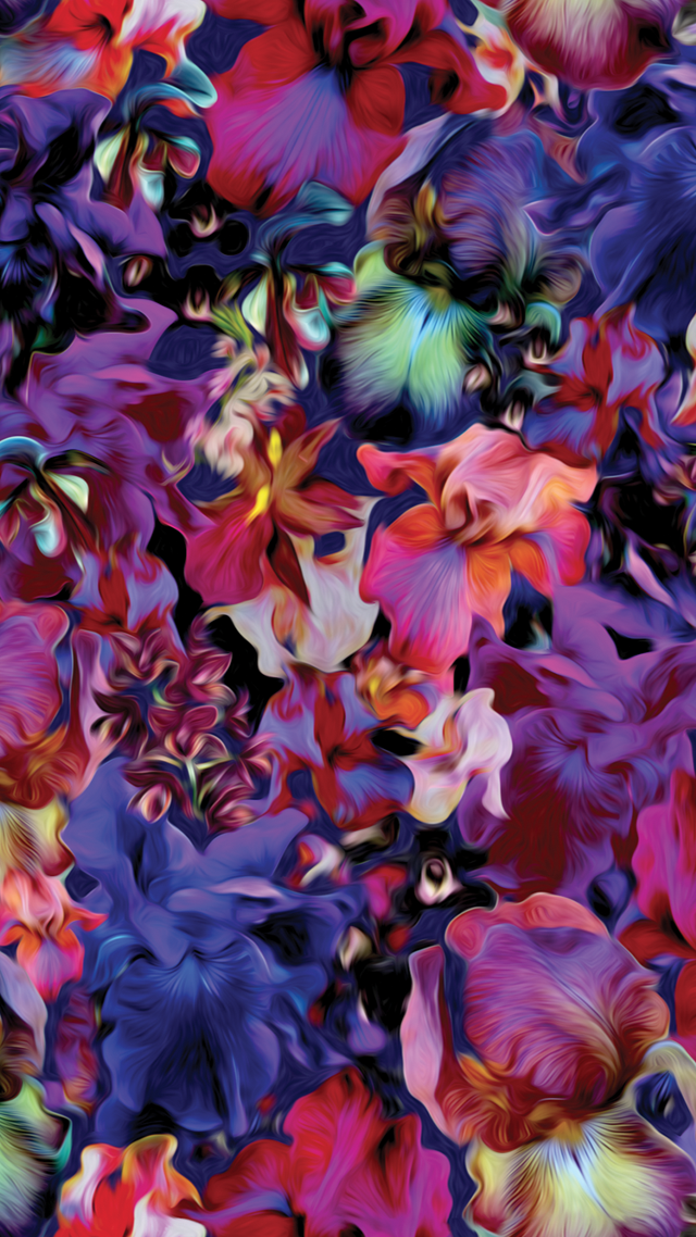 Colorful flower pattern variety sizes #2 free wallpaper - medium preview image