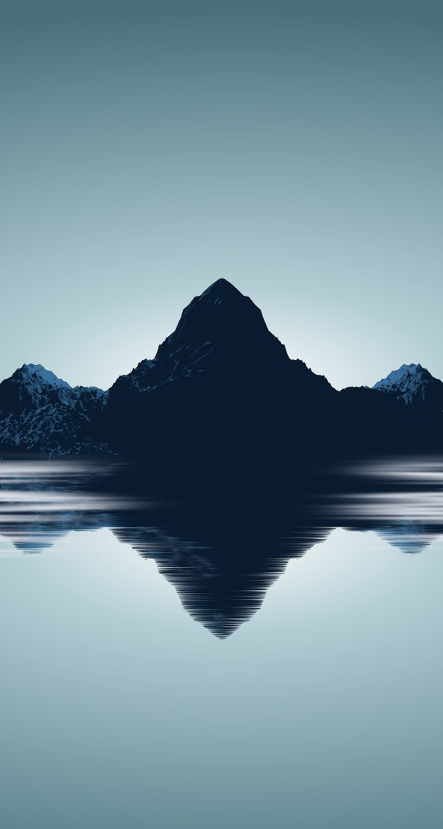 Mountain range reflection lake distant free wallpaper - medium preview image