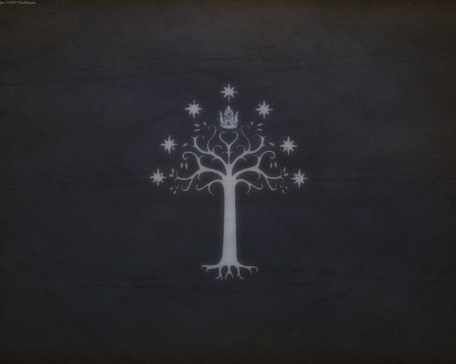 White tree stars black background free wallpaper - medium preview image