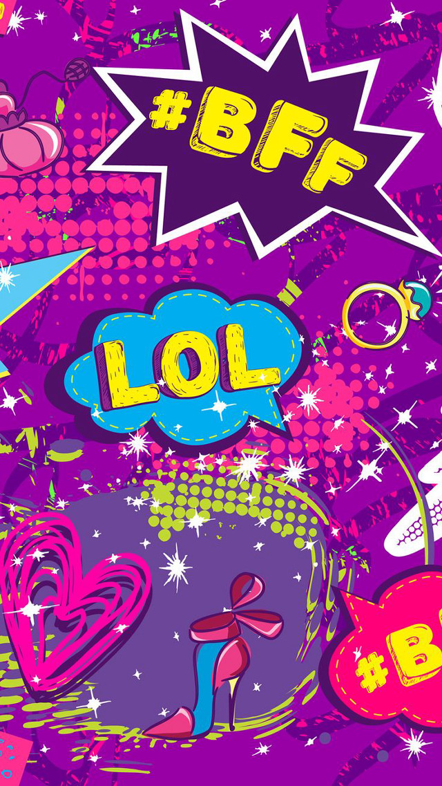 Colorful background items comic bubble free wallpaper - medium preview image