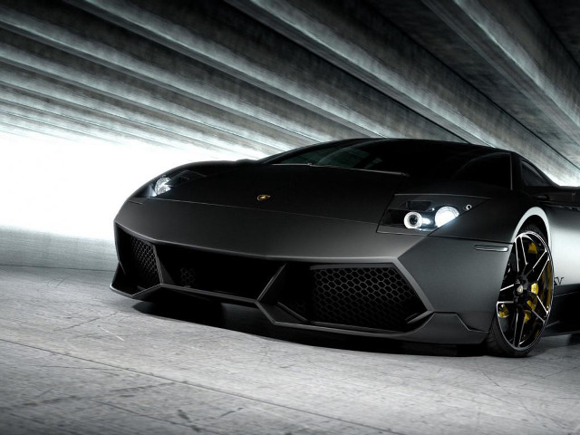 Black sports car parking garage #5 free wallpaper - medium preview image