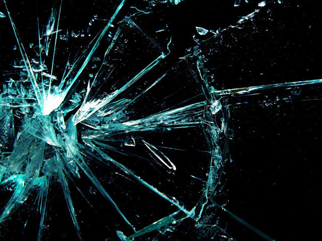 Broken glass window night sky free wallpaper - medium preview image