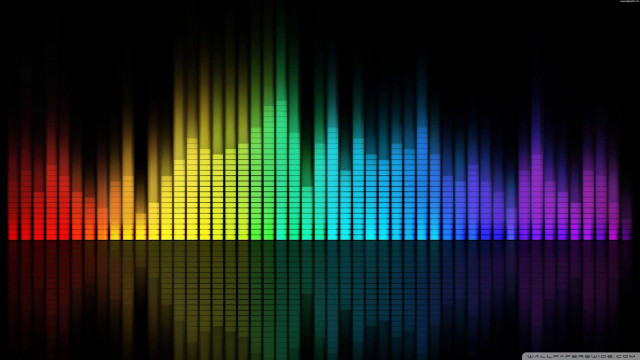 Colorful sound wave black background #5 free wallpaper - medium preview image