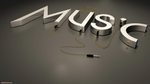 Music logo headphones microphone design free wallpaper - medium preview image