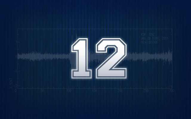 Twelve soundwave blue background white free wallpaper - medium preview image
