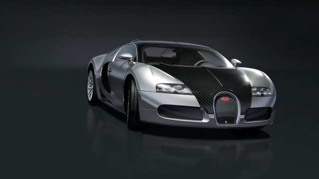 Silver black bugatti reflection black free wallpaper - medium preview image