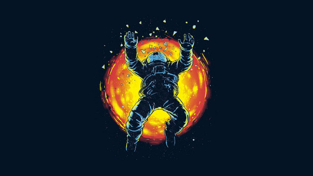 Man space suit sun fist free wallpaper - medium preview image