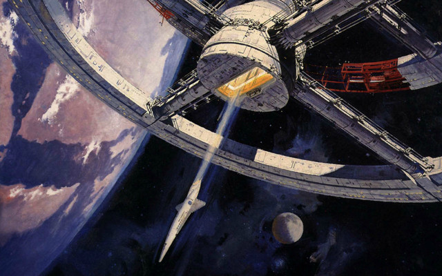 Space station rocket shuttle planet free wallpaper - medium preview image