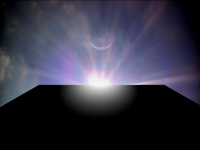 Bright sun mountain top dark free wallpaper - medium preview image