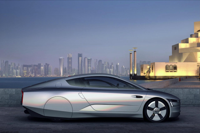 Futuristic car city skyline night free wallpaper - medium preview image