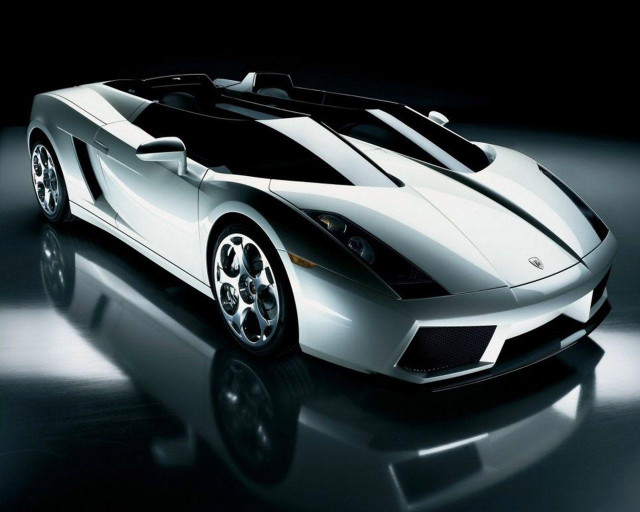White sports car dark room #3 free wallpaper - medium preview image