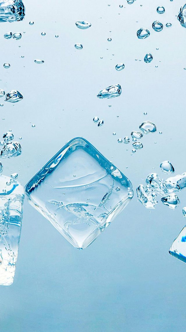 Ice cubes floating water bubbles free wallpaper - medium preview image