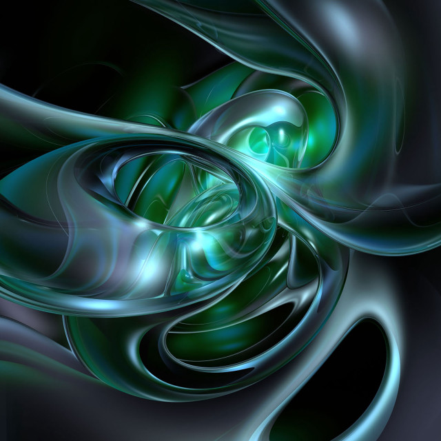 Green blue swirls curves computer free wallpaper - medium preview image