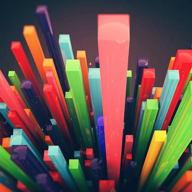 Colorful abstract building red arrow free wallpaper - medium preview image