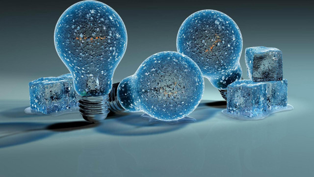 Light bulbs ice cubes tabletop #5 free wallpaper - medium preview image