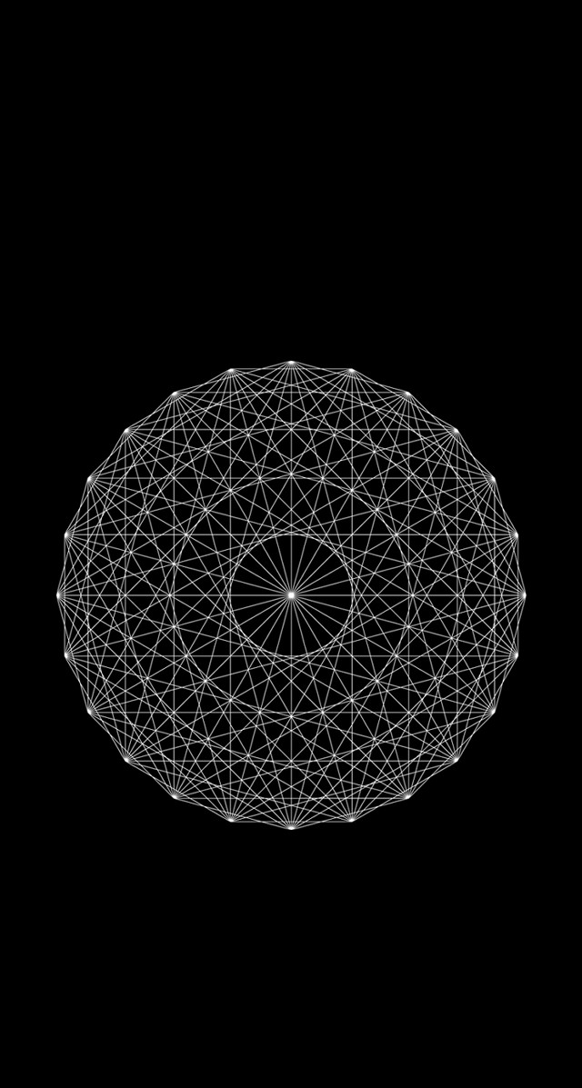 Circular object black white lines free wallpaper - medium preview image