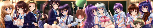 Anime girls long hair colorful #2 free wallpaper for desktop - medium preview image
