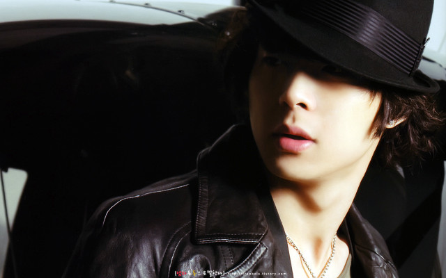 Man black hat leather jacket #2 free wallpaper - medium preview image
