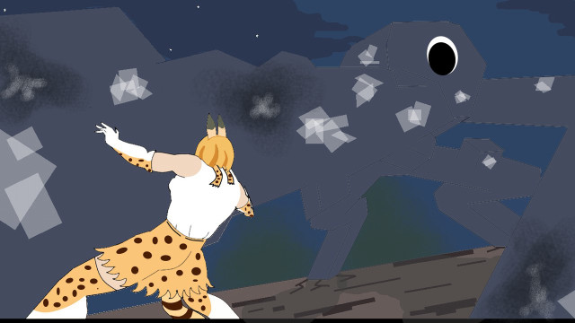 Cartoon woman banana head cat free wallpaper - medium preview image