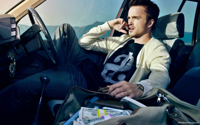 Man sitting car talking cellphone free wallpaper - medium preview image