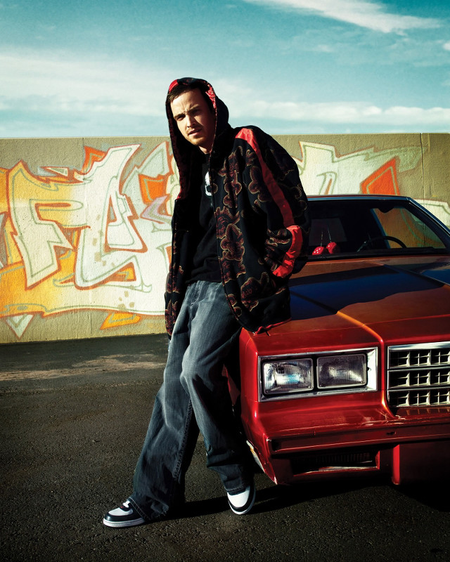Man leaning red car graffiti free wallpaper - medium preview image