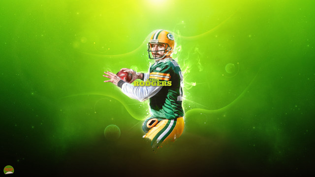 Football player green uniform air free wallpaper - medium preview image