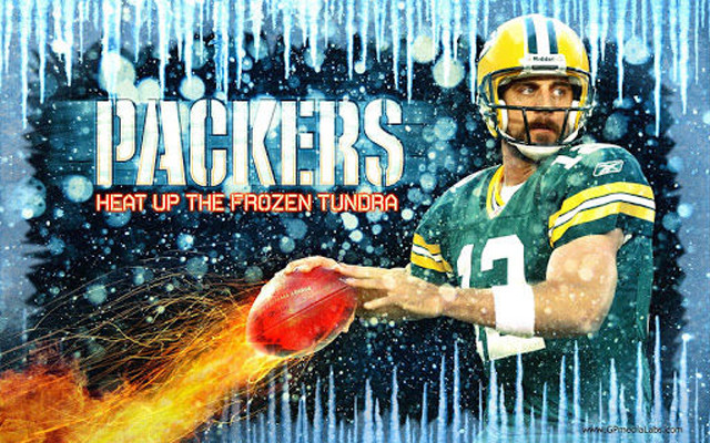 Football player snow fire packers free wallpaper - medium preview image