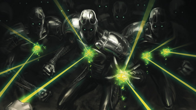 Robot green lights hands mouse free wallpaper - medium preview image