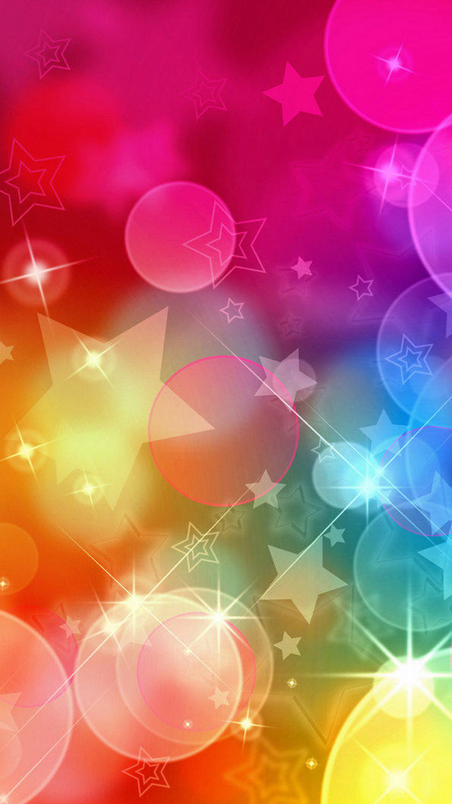 Colorful background stars circles blurry free wallpaper - medium preview image