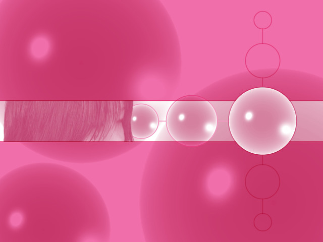 Pink background bubbles woman face free wallpaper - medium preview image