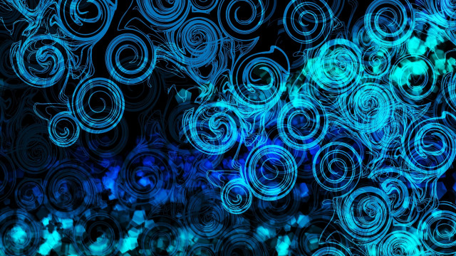Blue background circles black background free wallpaper - medium preview image
