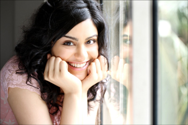 Woman leaning window smiling camera free wallpaper - medium preview image