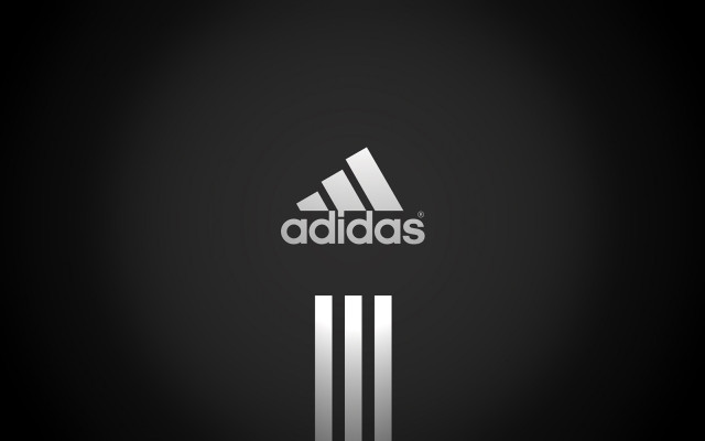 Adidas logo black background white free wallpaper - medium preview image