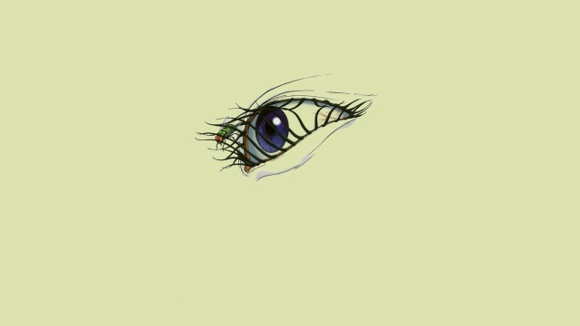 Blue eye long eyelashes black free wallpaper - medium preview image
