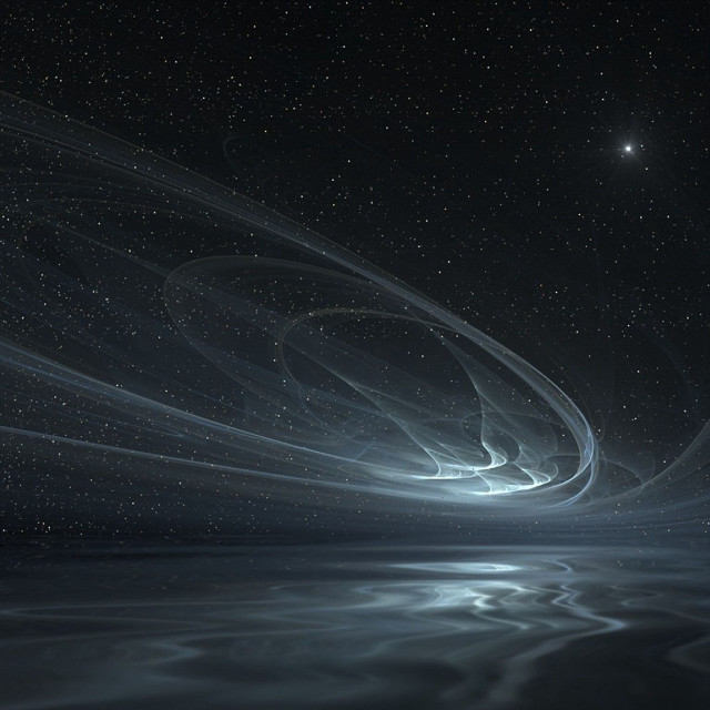 Black white space star swirling #2 free wallpaper - medium preview image
