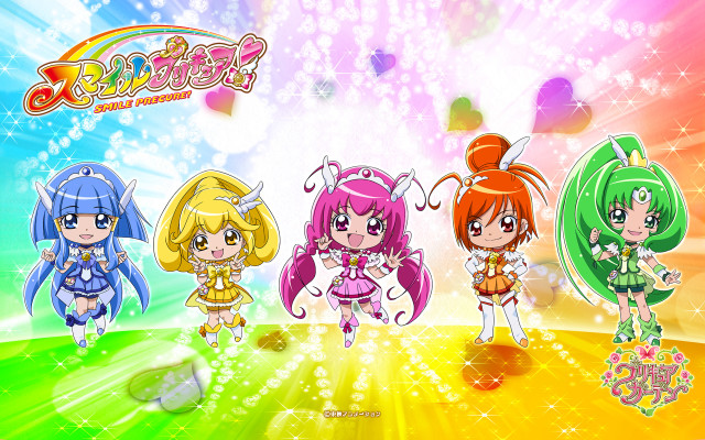 Anime girls rainbow background stars #2 free wallpaper - medium preview image