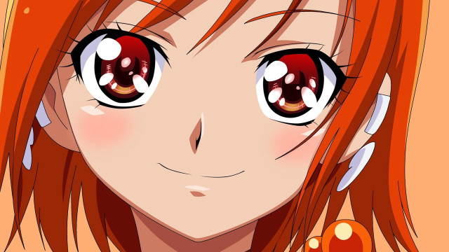Red hair big eyes red free wallpaper - medium preview image