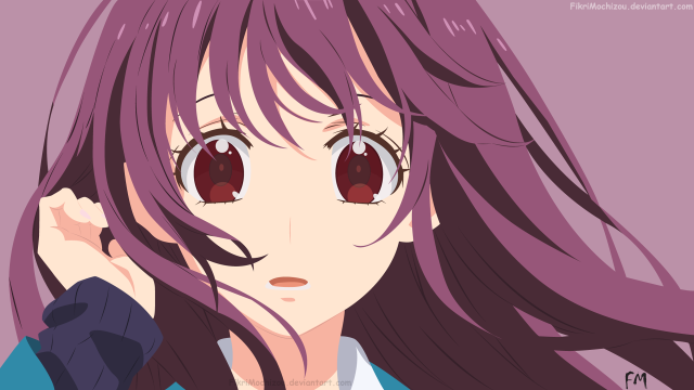 Girl long hair red eyes free wallpaper - medium preview image