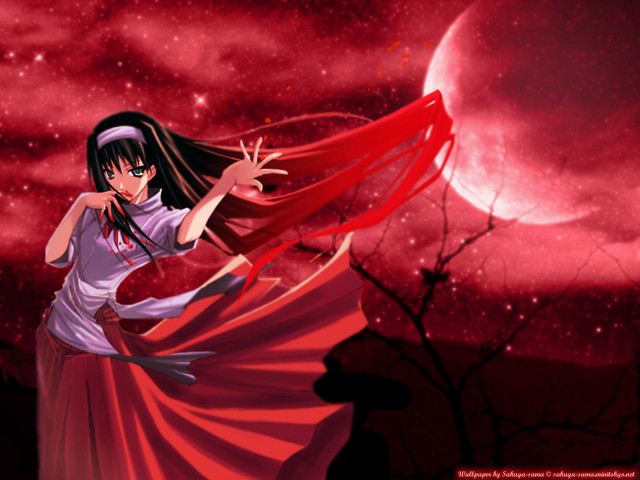 Girl red dress flying arms free wallpaper - medium preview image